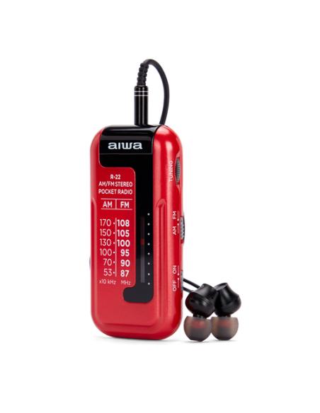 Aiwa R-22RD radio Personal Analógica Rojo