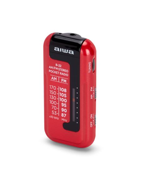 Aiwa R-22RD radio Personal Analógica Rojo