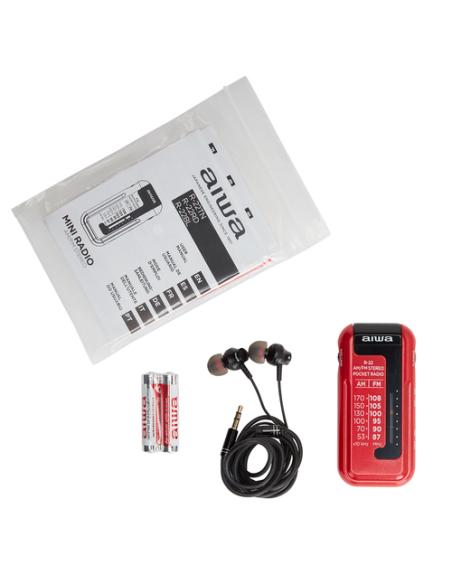 Aiwa R-22RD radio Personal Analógica Rojo