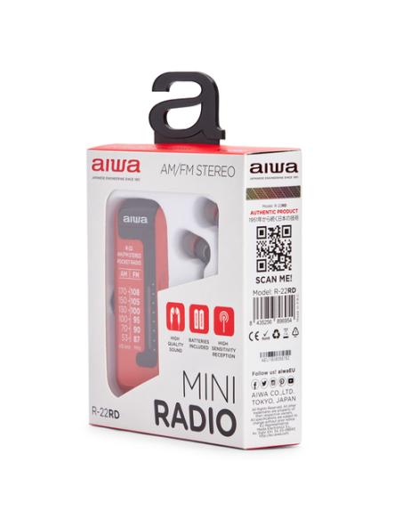 Aiwa R-22RD radio Personal Analógica Rojo