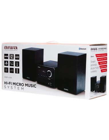 Aiwa MSBTU-300 sistema de audio para el hogar Microcadena de música para uso doméstico 20 W Negro