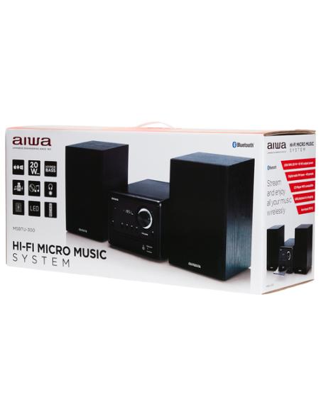 Aiwa MSBTU-300 sistema de audio para el hogar Microcadena de música para uso doméstico 20 W Negro