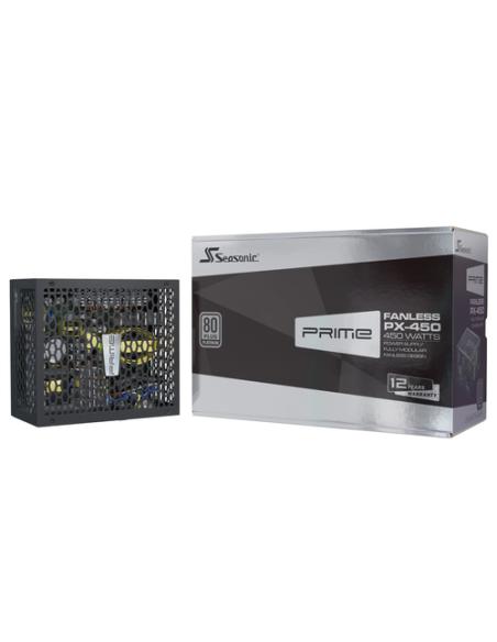 Seasonic PRIME Fanless PX unidad de fuente de alimentación 450 W 20+4 pin ATX ATX Negro