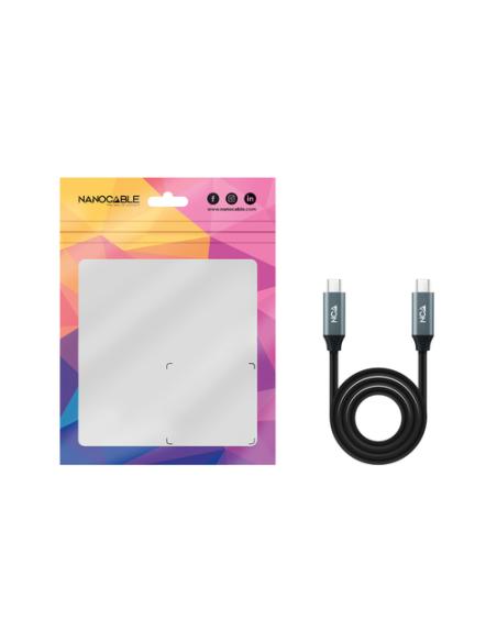 Nanocable 10.01.4300 cable USB USB4 Gen 2x2 0,5 m USB C Negro