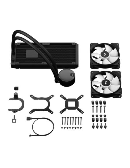 Fractal Design Lumen S24 v2 RGB Procesador Sistema de refrigeración líquida todo en uno 12 cm Negro 1 pieza(s)