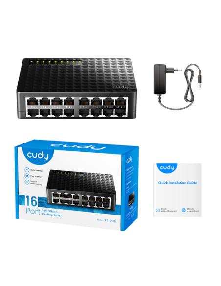 Cudy FS1016D switch Fast Ethernet (10/100) Negro