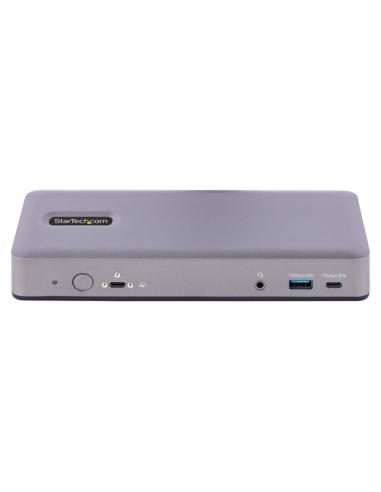StarTech.com Docking Station USB-C 4K30 Triple /4K60 Doble - Modo Alt DP/DP/HDMI - Hub USB de 7 Puertos - PD 3.0 - GbE - Audio -