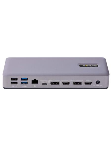 StarTech.com Docking Station USB-C 4K30 Triple /4K60 Doble - Modo Alt DP/DP/HDMI - Hub USB de 7 Puertos - PD 3.0 - GbE - Audio -