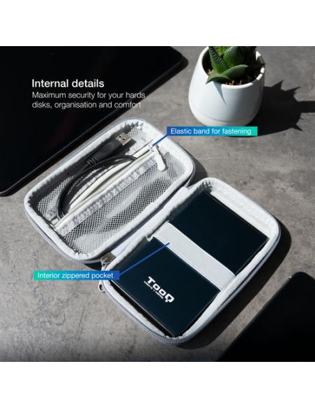 TooQ Estuche Protector para Caja Externa de 2.5”, Gris