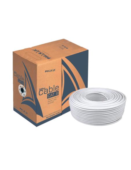 Phasak Bobina de Cable de Red Cat.6 UTP Sólido AWG23 CCA 305M - PHR 6302