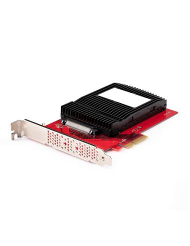 StarTech.com Tarjeta Adaptador U.3 a PCIe - Adaptador PCIe 4.0 x4 para SSDs U.3 NVMe de 2,5" - Tarjeta de Expansión PCI Express 