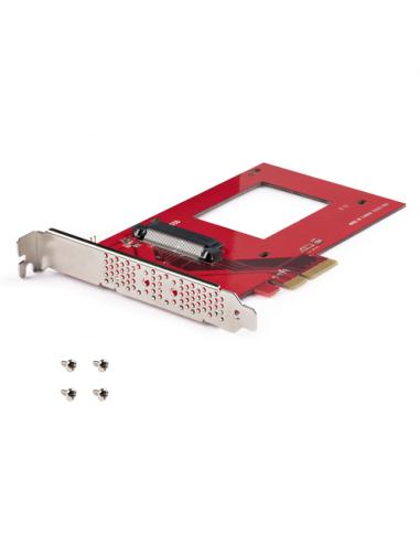StarTech.com Tarjeta Adaptador U.3 a PCIe - Adaptador PCIe 4.0 x4 para SSDs U.3 NVMe de 2,5" - Tarjeta de Expansión PCI Express 