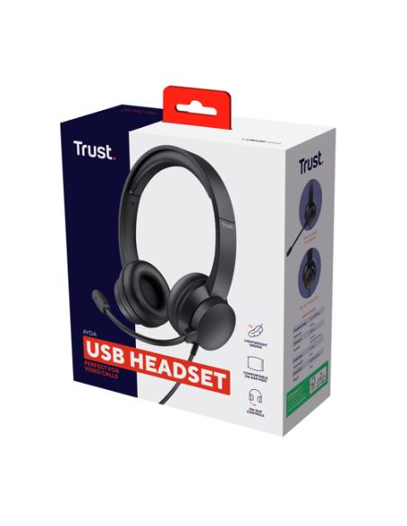 Trust Ayda Auriculares Alámbrico Diadema Llamadas/Música Negro