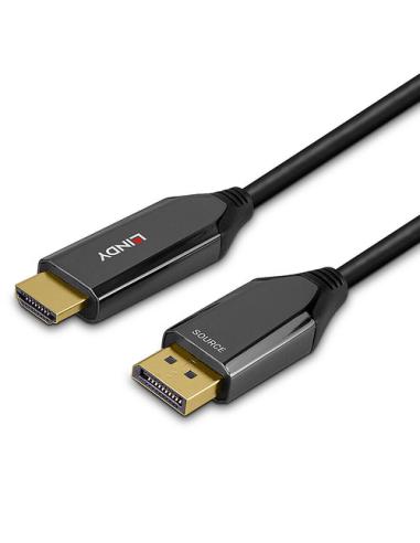 Lindy 40931 adaptador de cable de vídeo 2 m HDMI tipo A (Estándar) DisplayPort Negro