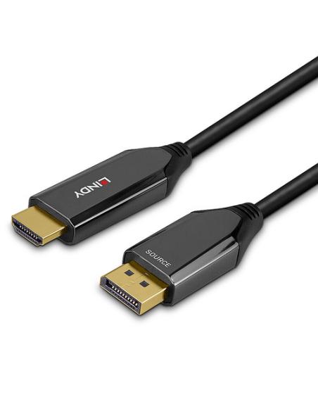Lindy 40931 adaptador de cable de vídeo 2 m HDMI tipo A (Estándar) DisplayPort Negro