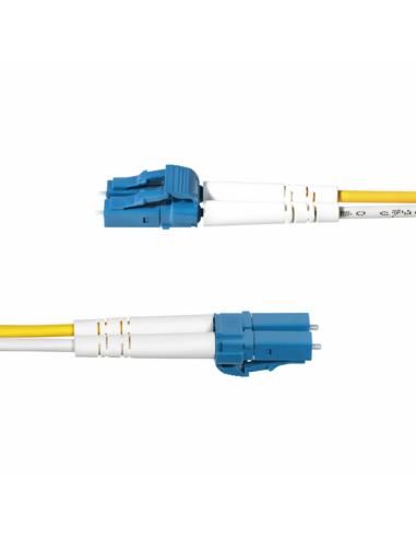 StarTech.com Cable de Fibra Óptica Dúplex LC a LC (UPC) OS2 Monomodo de 1m - 9/125µm - 100G - Resistente a Dobleces - Low Insert