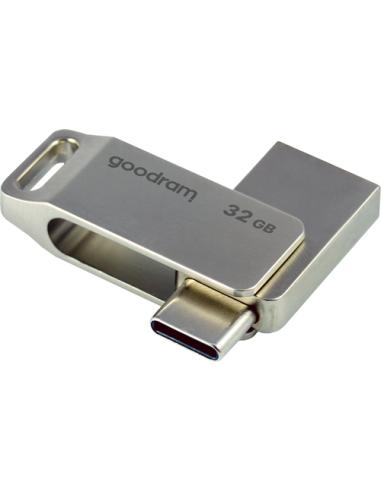 Goodram ODA3 unidad flash USB 32 GB USB Type-A / USB Type-C 3.2 Gen 1 (3.1 Gen 1) Plata