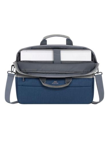 Rivacase 7532 39,6 cm (15.6") Maletín Azul, Gris