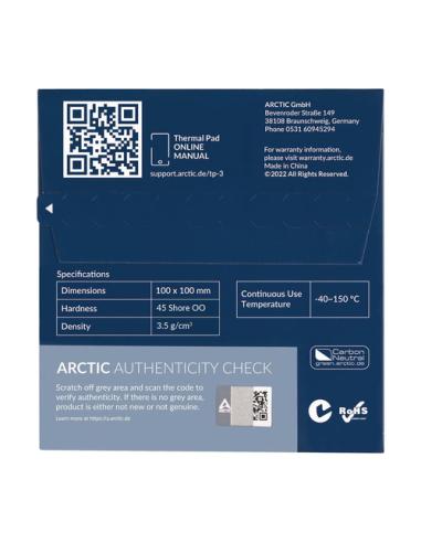 ARCTIC TP-3 compuesto disipador de calor Parche térmico