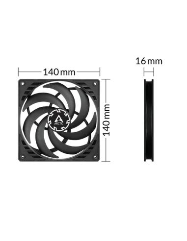 ARCTIC P14 Slim PWM PST Carcasa del ordenador Ventilador 14 cm Negro 1 pieza(s)