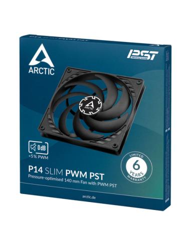 ARCTIC P14 Slim PWM PST Carcasa del ordenador Ventilador 14 cm Negro 1 pieza(s)