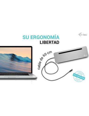 i-tec USB-C Metal Ergonomic 3x 4K Display Docking Station with Power Delivery 100 W + Universal Charger 100 W