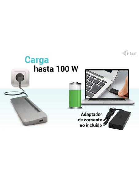 i-tec USB-C Metal Ergonomic 3x 4K Display Docking Station + Power Delivery 100 W