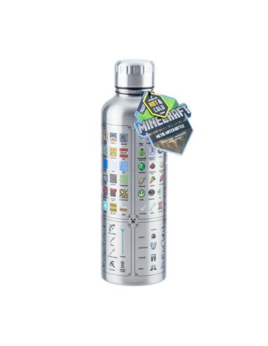Paladone Minecraft Metal Water Bottle Uso diario 500 ml Acero inoxidable