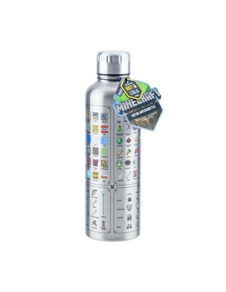 Paladone Minecraft Metal Water Bottle Uso diario 500 ml Acero inoxidable