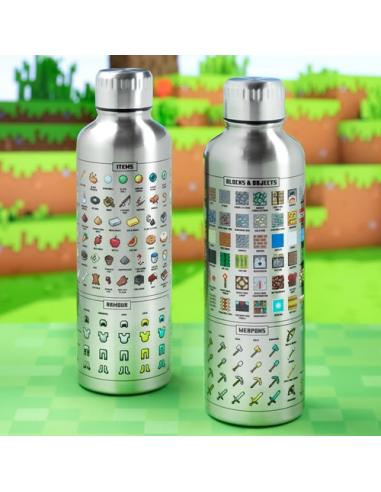 Paladone Minecraft Metal Water Bottle Uso diario 500 ml Acero inoxidable