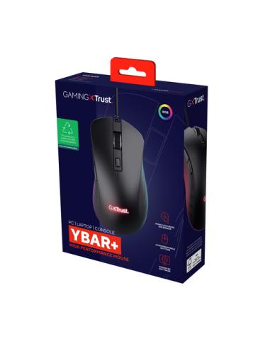 Trust GXT924 YBAR+ ratón Juego mano derecha USB tipo A Óptico 25600 DPI