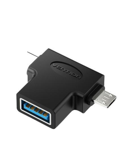 Vention Adaptador USB 3.0 CCVBB/ USB Tipo-C Macho - MicroUSB Macho