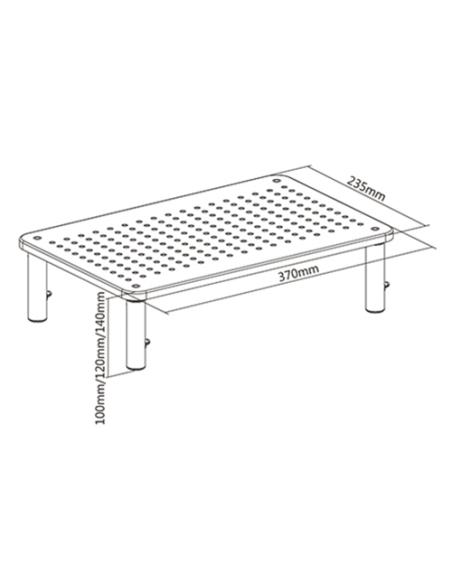 Gembird MS-TABLE-01 soporte para monitor Escritorio Negro