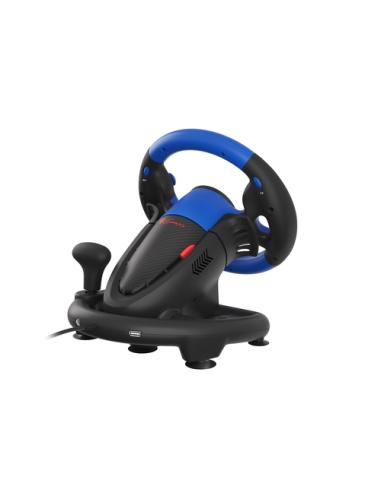GENESIS Seaborg 350 Negro, Azul USB Volante + Pedales Nintendo Switch, PC, PlayStation 4, Playstation 3, Xbox 360, Xbox One, Xbo