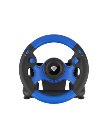 GENESIS Seaborg 350 Negro, Azul USB Volante + Pedales Nintendo Switch, PC, PlayStation 4, Playstation 3, Xbox 360, Xbox One, Xbo