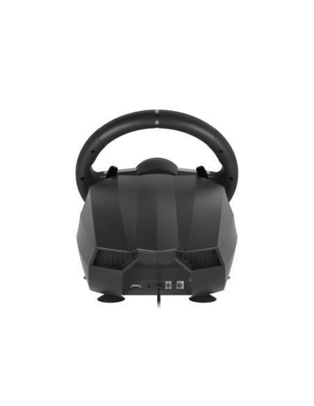 GENESIS Seaborg 400 Negro, Plata USB Volante + Pedales Nintendo Switch, PC, PlayStation 4, Playstation 3, Xbox 360, Xbox One, Xb