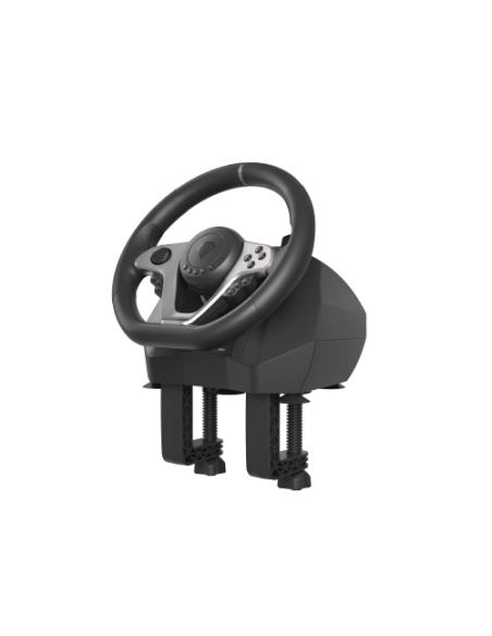 GENESIS Seaborg 400 Negro, Plata USB Volante + Pedales Nintendo Switch, PC, PlayStation 4, Playstation 3, Xbox 360, Xbox One, Xb