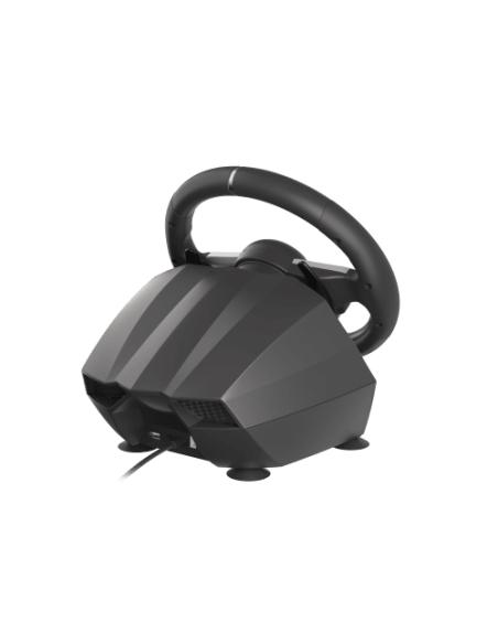 GENESIS Seaborg 400 Negro, Plata USB Volante + Pedales Nintendo Switch, PC, PlayStation 4, Playstation 3, Xbox 360, Xbox One, Xb