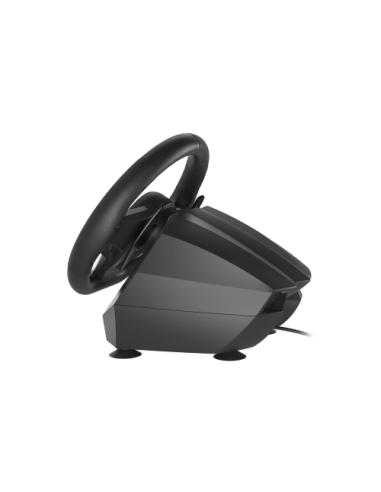 GENESIS Seaborg 400 Negro, Plata USB Volante + Pedales Nintendo Switch, PC, PlayStation 4, Playstation 3, Xbox 360, Xbox One, Xb