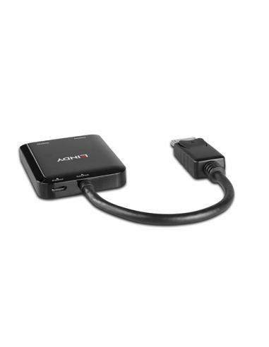 Lindy 38430 hub de interfaz DisplayPort 21600 Mbit/s Negro