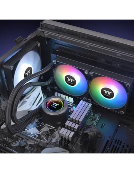Thermaltake TT TH240 ARGB Procesador Sistema de refrigeración líquida todo en uno 12 cm Negro 1 pieza(s)