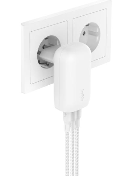 Belkin WCC002VFWH cargador de dispositivo móvil Portátil, Smartphone, Tableta Blanco Corriente alterna Carga rápida Interior