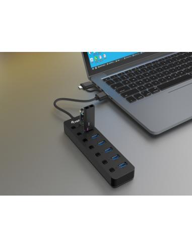 Equip 128965 hub de interfaz USB 3.2 Gen 1 (3.1 Gen 1) Type-A 5000 Mbit/s Negro