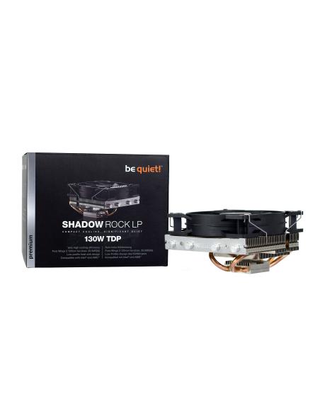 be quiet! Shadow Rock LP Procesador Enfriador 12 cm Negro, Cobre, Plata