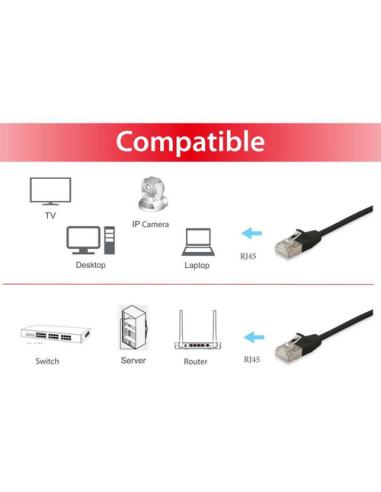 Equip 606124 cable de red Negro 1 m Cat6a F/FTP (FFTP)