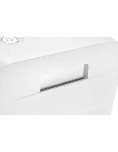 HSM X6pro triturador de papel Corte en partículas 58 dB 22 cm Plata, Blanco