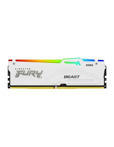 Kingston Technology FURY Beast 64GB 6000MT/s DDR5 CL30 DIMM (Kit de 2) White RGB EXPO