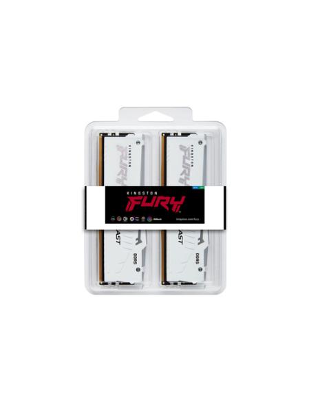 Kingston Technology FURY Beast 64GB 6000MT/s DDR5 CL30 DIMM (Kit de 2) White RGB EXPO