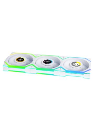 Lian Li UNI FAN SL Wireless LCD 120 Carcasa del ordenador Ventilador 12 cm Blanco 3 pieza(s)