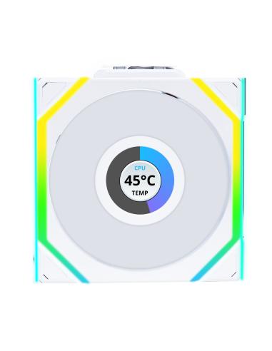 Lian Li UNI FAN SL Wireless LCD 120 Carcasa del ordenador Ventilador 12 cm Blanco 3 pieza(s)